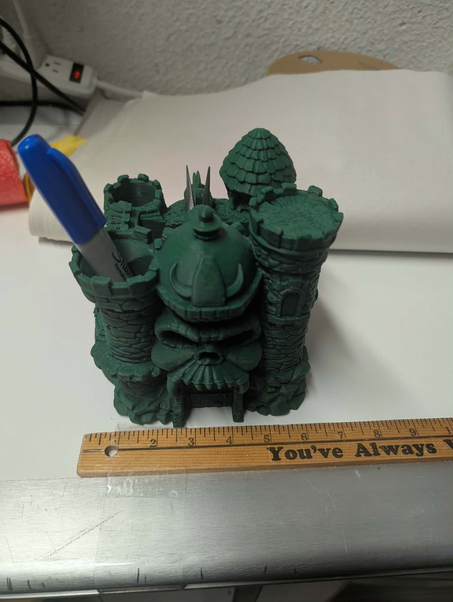 MOTU Castle Grayskull inspired desk organizer, 3D printed