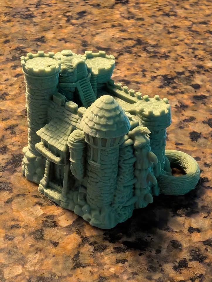 Castle Grayskull 3D printed Keychain Medium Size