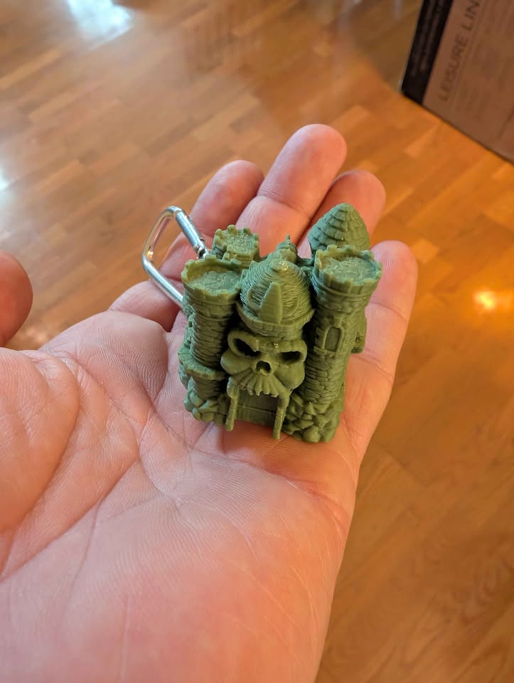 Castle Grayskull 3D printed Keychain Medium Size