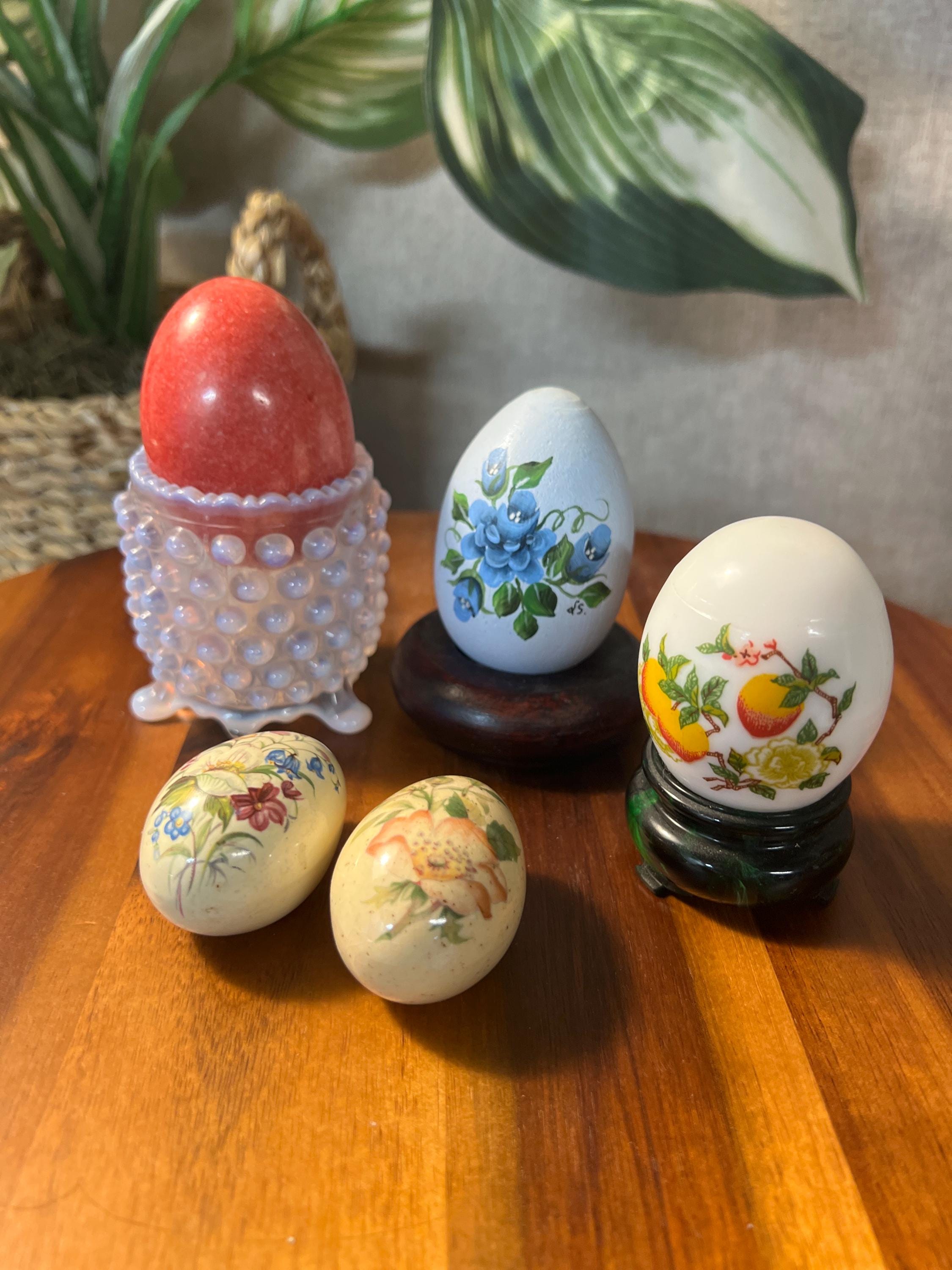 Vintage Lot Of 6 Unique Decorative Eggs