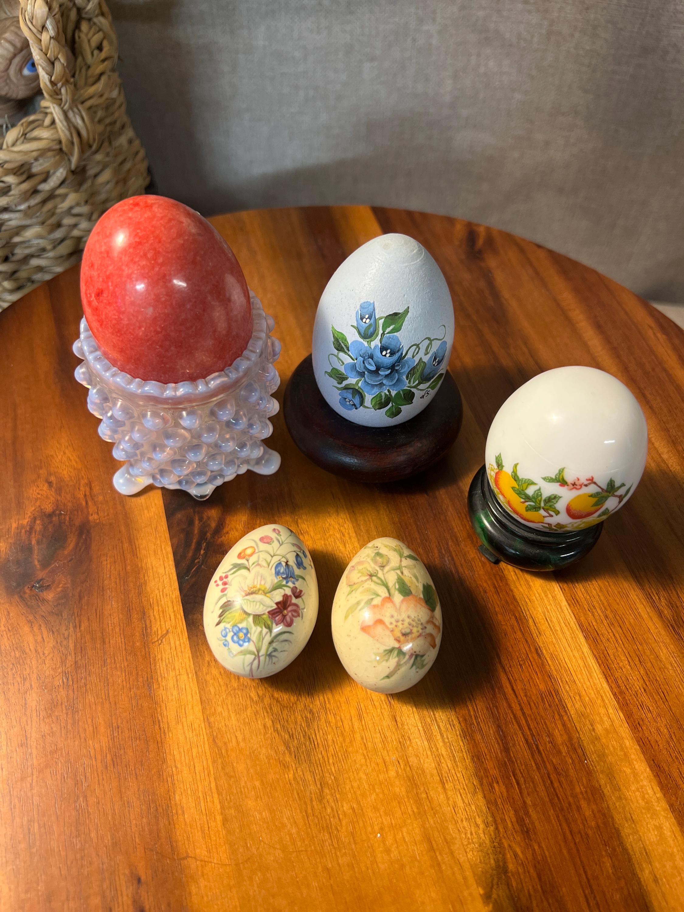 Vintage Lot Of 6 Unique Decorative Eggs