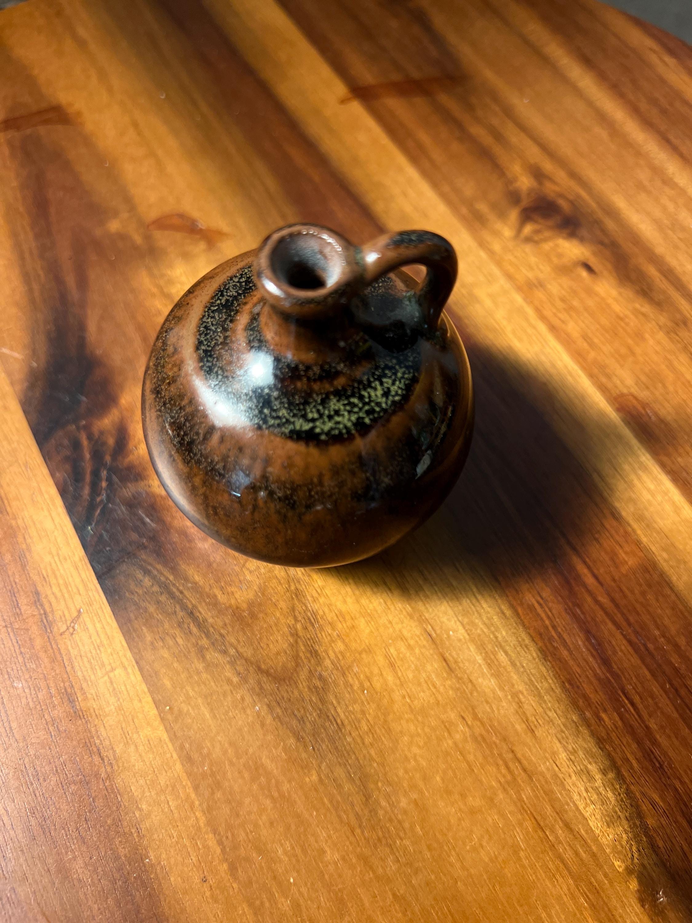 Vintage mini Jug drip glaze artist signed