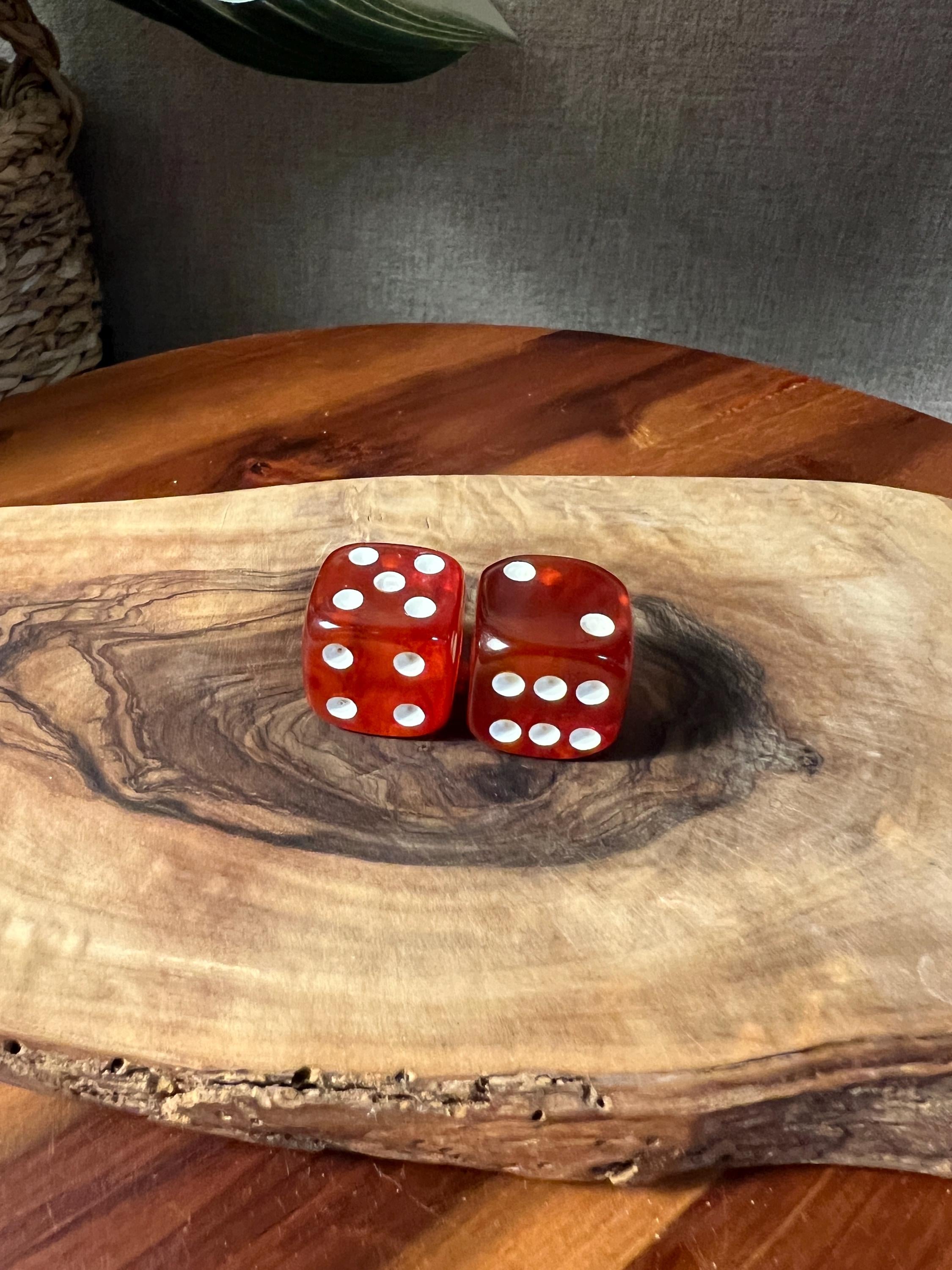 2 vintage antique Tested Bakelite Amber Dice set