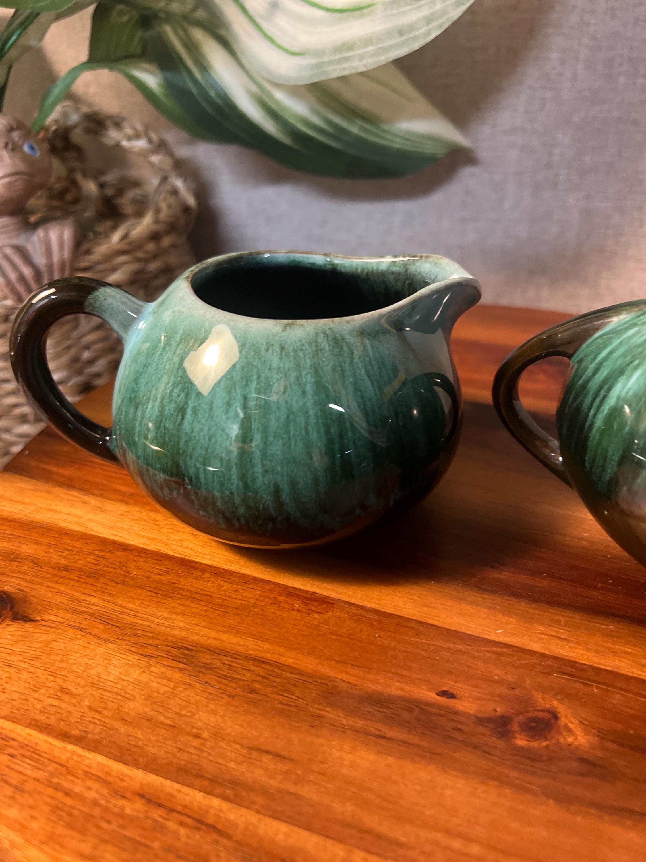 Blue Mountain Pottery Sugar Bowl and Creamer Canadian Ceramics