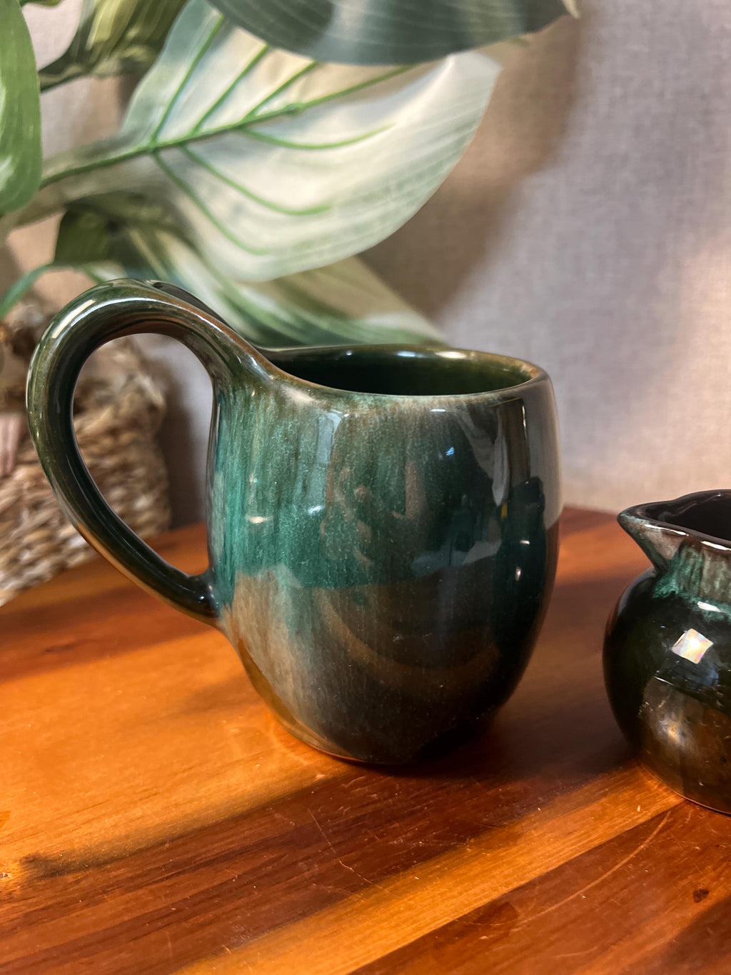Vintage Pottery Pitcher and mug hand made