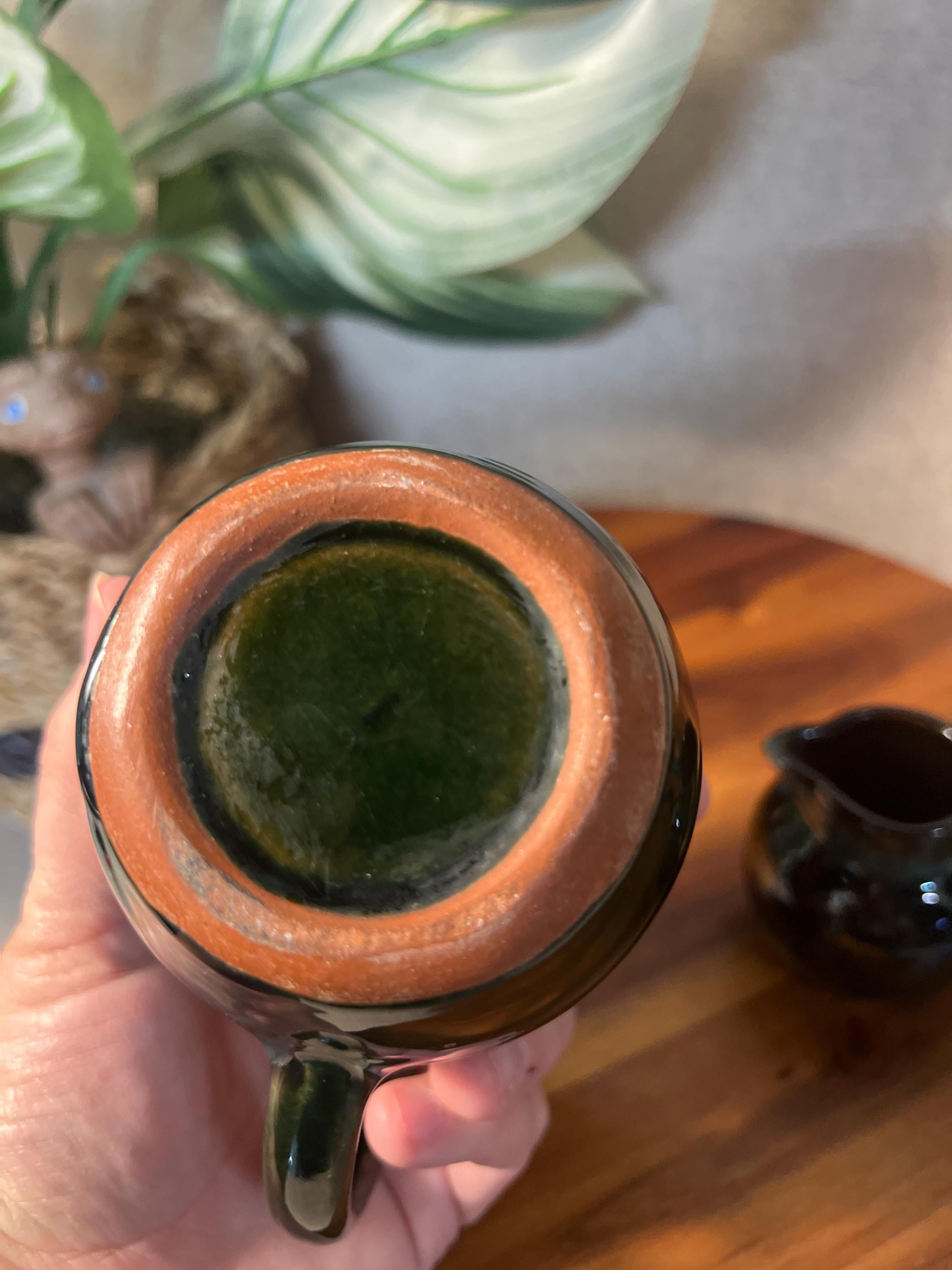 Vintage Pottery Pitcher and mug hand made