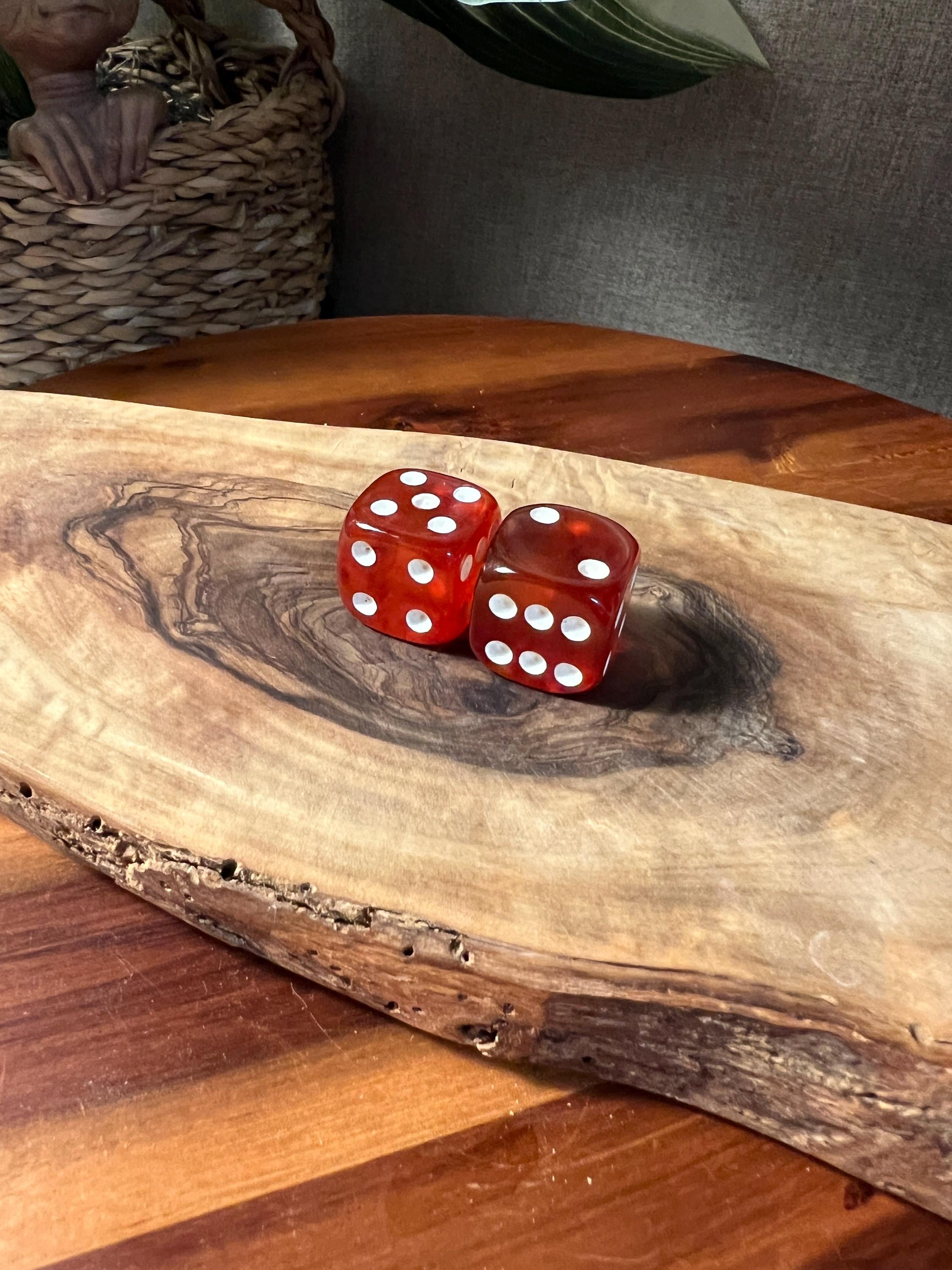 2 vintage antique Tested Bakelite Amber Dice set