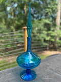 Blenko 6212 23 Decanter Wayne Husted Art Glass Flame Stopper