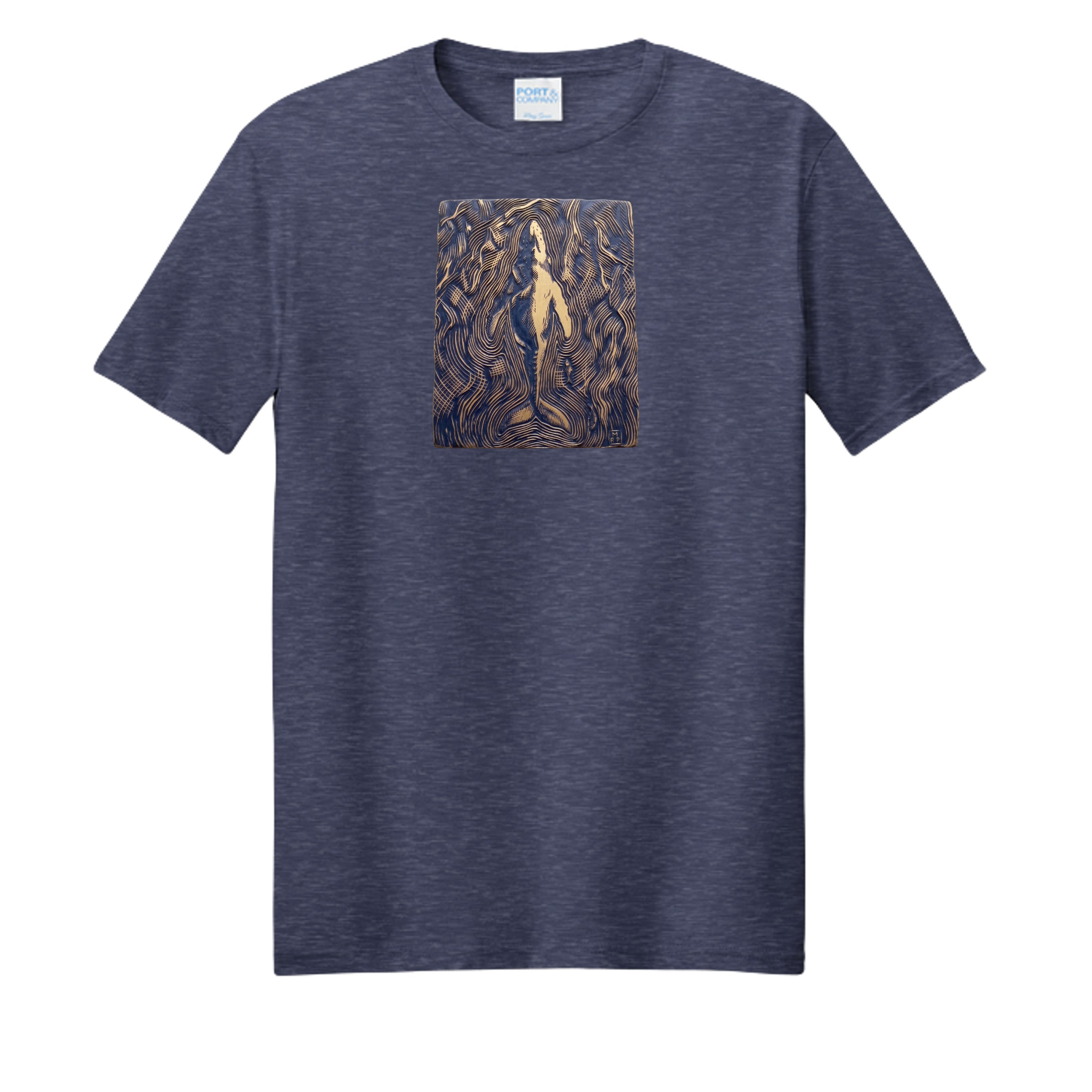 Team Navy Heather - PC455 - FRONT