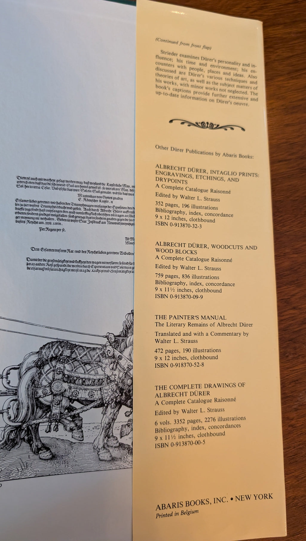 Albrecht Dürer: Paintings, Prints, Drawings by Peter Strieder — Abaris Books, 1982, First English Edition