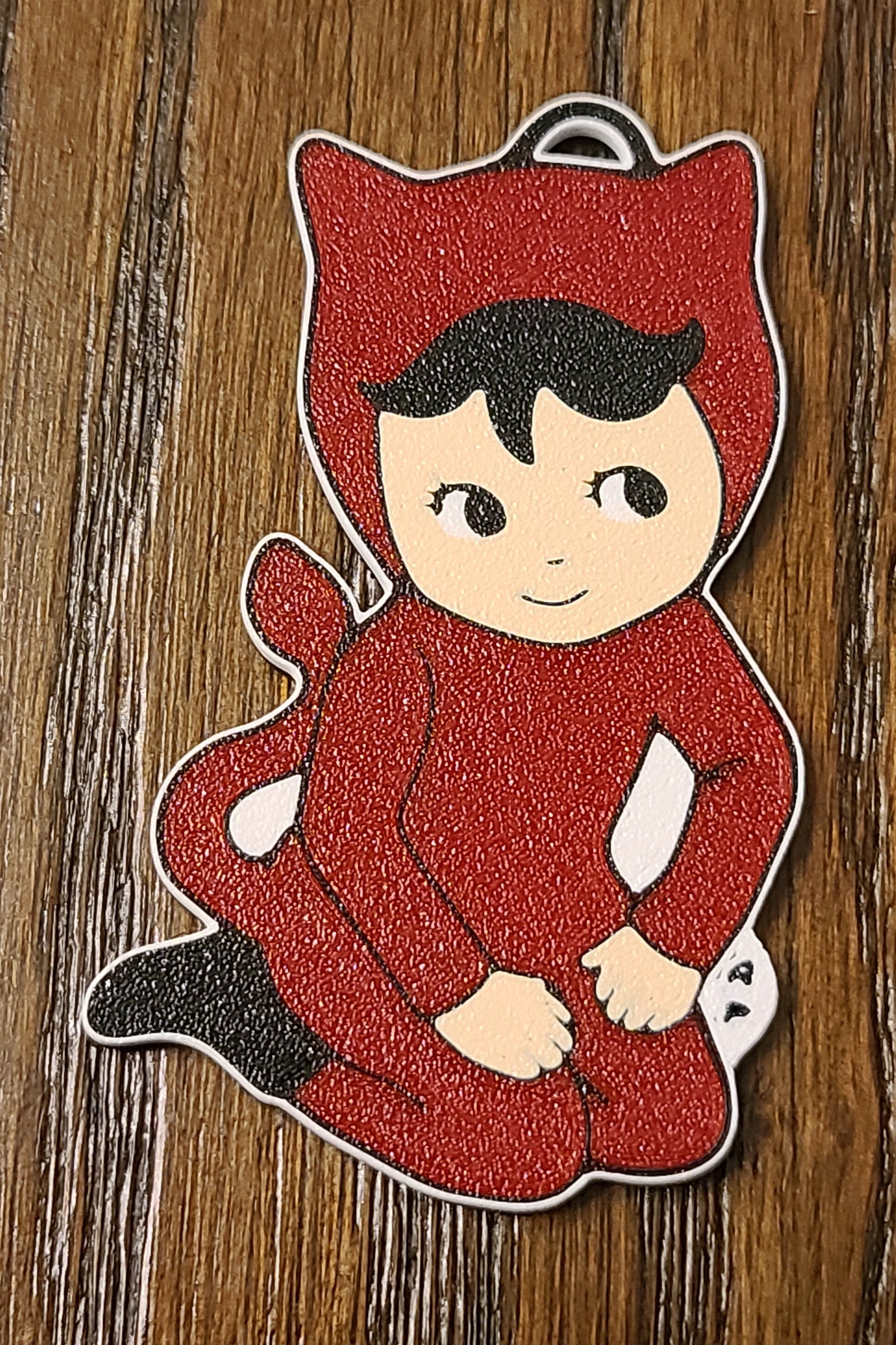 Little Devil Baby Keychain — Vintage Kitsch Collectible