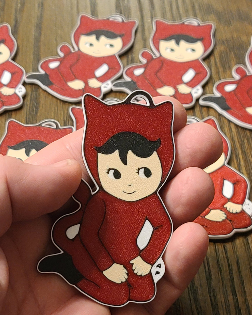 Little Devil Baby Keychain — Vintage Kitsch Collectible